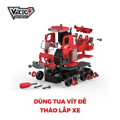 Đồ chơi lắp ráp VECTO DIY Xe cứu hỏa VECTO VT9080B