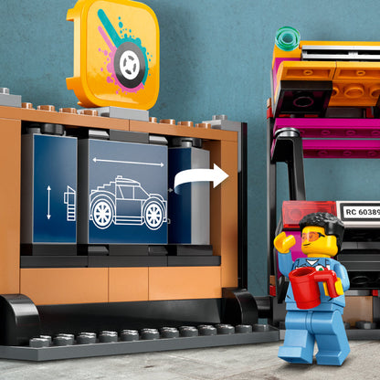 Đồ Chơi Lắp Ráp Trạm Ga-Ra Nâng Cấp Xe Đua LEGO CITY 60389