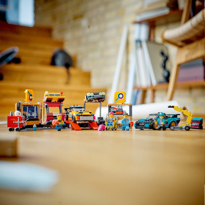 Đồ Chơi Lắp Ráp Trạm Ga-Ra Nâng Cấp Xe Đua LEGO CITY 60389