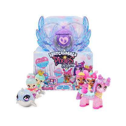 Búp bê Hatchimals Pixies sinh đôi và thú cưng