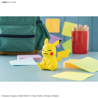 Đồ chơi lắp ráp mô hình PLAMO QUICK!! 16 Pikachu(Sitting) BANDAI MODEL KIT 4573102657015