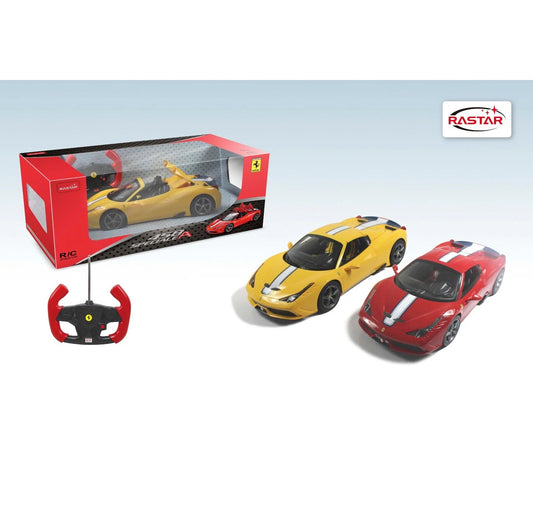 Xe điều khiển 1:14 Ferrari 458 mở mui trần vàng