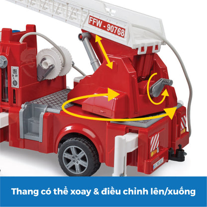 Xe cứu hỏa Mercedes Benz và thang xoay, hệ thống bơm nước BRUDER BRU02673