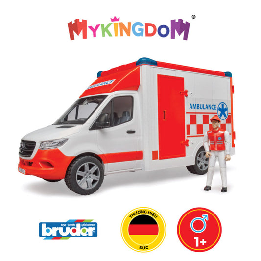 Xe cấp cứu Mercedes Benz và nhân viên y tế BRUDER BRU02676