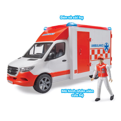 Xe cấp cứu Mercedes Benz và nhân viên y tế BRUDER BRU02676