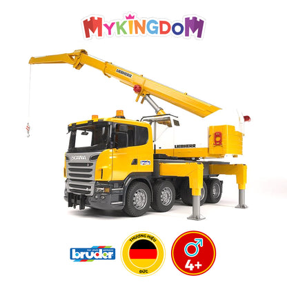 Đồ chơi mô hình tỷ lệ 1:16 xe tải cần cẩu SCANIA BRUDER BRU03570