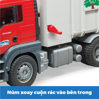 Đồ chơi dạng mô hình theo tỷ lệ thu nhỏ 1:16 Xe rác MAN TGS BRUDER BRU03761