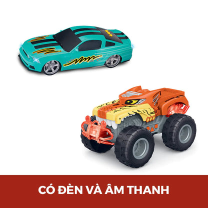 Combo xe Hổ tinh và xe thể thao có đèn và âm thanh