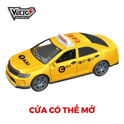 Combo xe buýt tham quan và xe taxi có đèn và âm thanh VECTO CB-VTA15-VT21Q