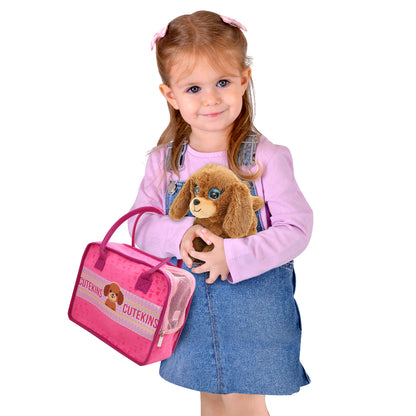 Đồ Chơi Thú Cưng Kèm Túi CuteKins - Cún Nâu Tai Dài PLUSH TOY 35058FUN