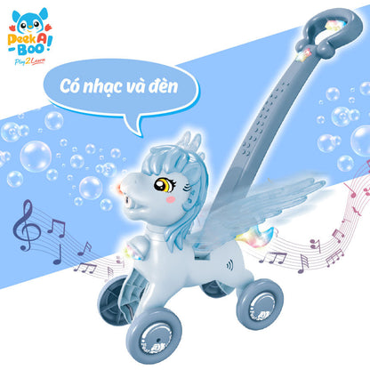 Xe đẩy ngựa con bong bóng - Màu xanh PEEK A BOO PAB002B
