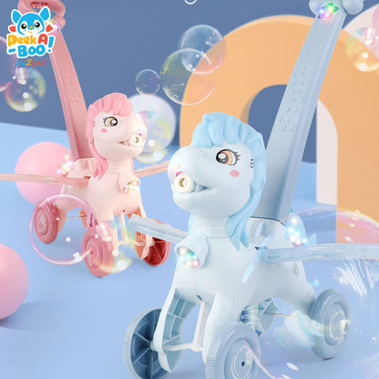 Xe đẩy ngựa con bong bóng - Màu xanh PEEK A BOO PAB002B