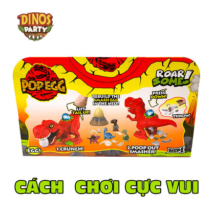 Khủng Long Ăn Trứng Đẻ Ra Nhân Vật Pop Egg Đỏ DINOS PARTY HG13230264