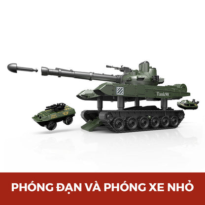 Đồ chơi lắp ráp VECTO DIY Xe tank có đèn và âm thanh VECTO VT9098