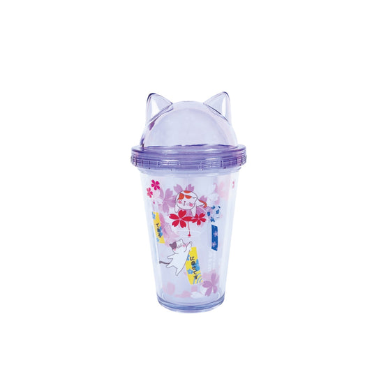 Ly nhựa Clever Cup Happy Cat Tím CLEVERHIPPO PCUP07